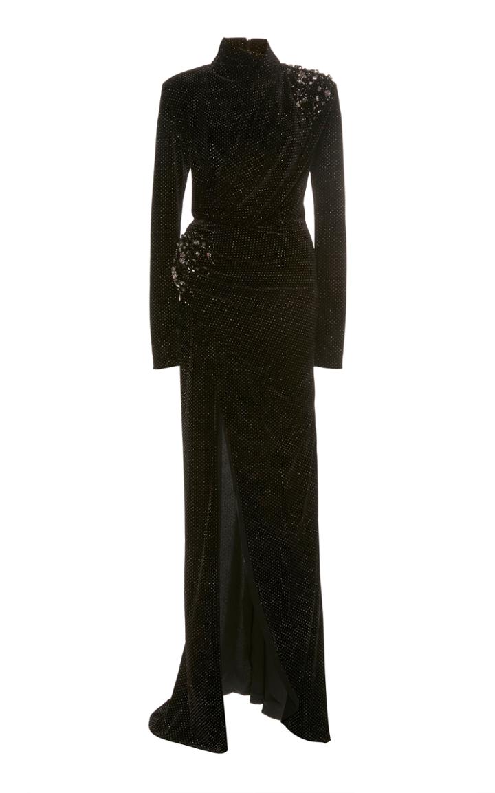 Moda Operandi Redemption Velvet Draped Long Dress