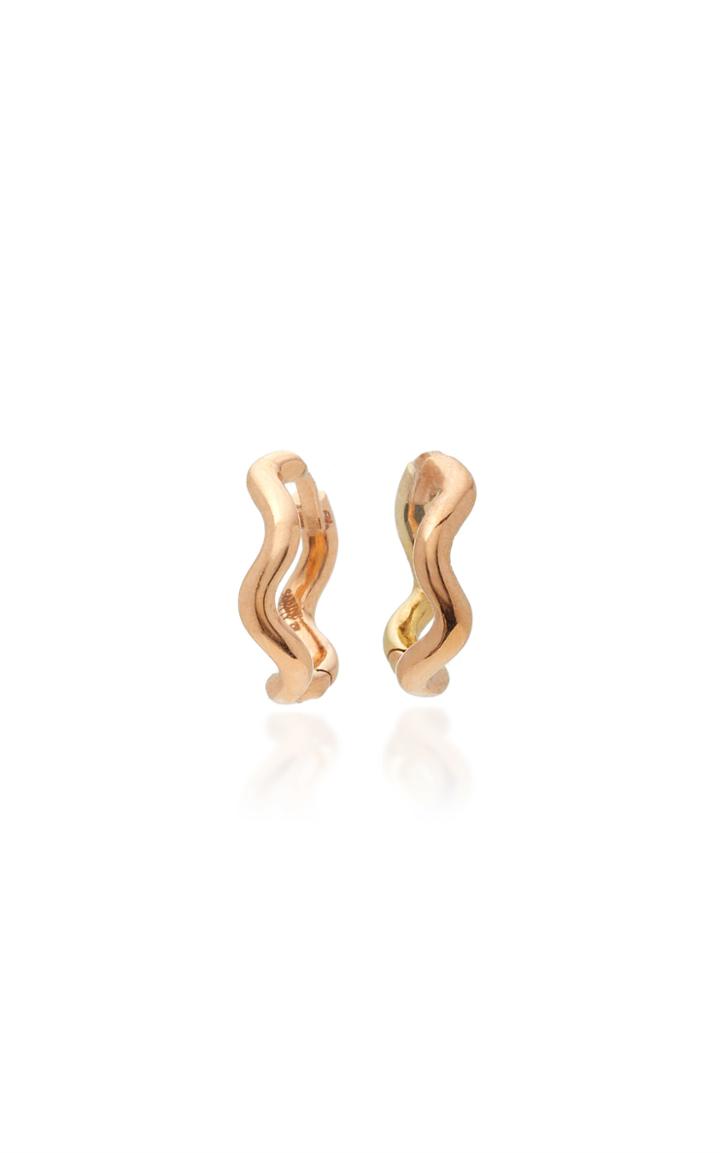 Sabine Getty Rose Gold Huggie Hoops