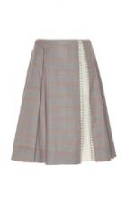 Moda Operandi Alexandre Blanc Pleated Wool-blend Skirt Size: 38