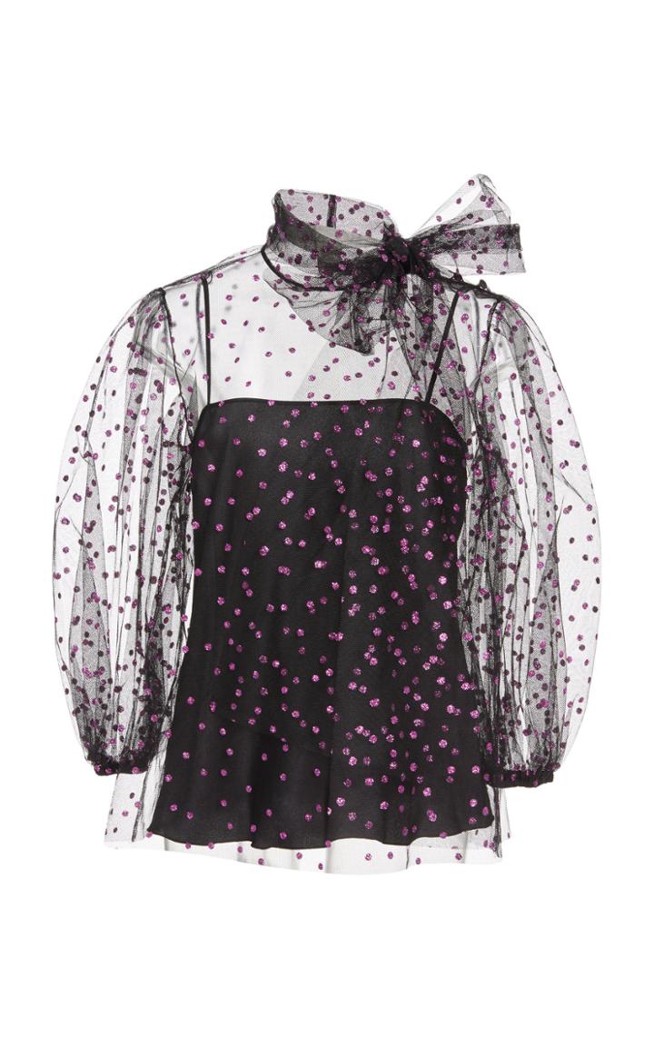 Moda Operandi Red Valentino Glittered Organza Top