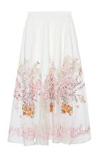 Moda Operandi Rahul Mishra Mehraab Floral-embroidered Gathered Silk Skirt Size: 36