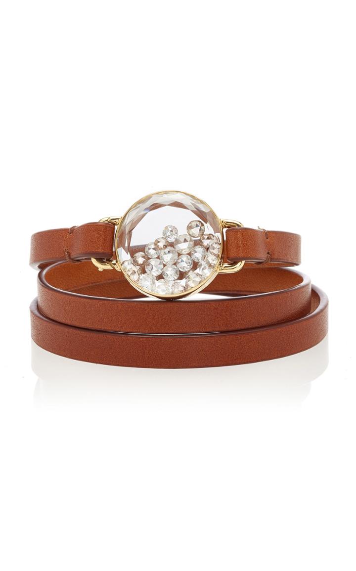 Moritz Glik Diamond Kaleidoscope Shaker And Leather Bracelet