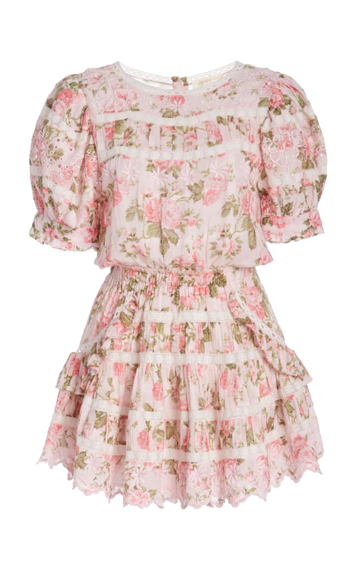 Loveshackfancy Augustine Floral Cotton Mini Dress