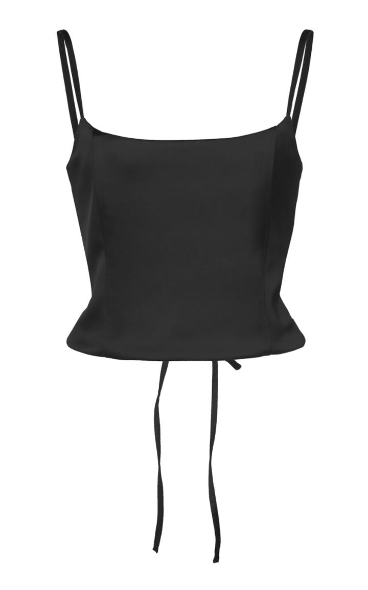 Gauge81 Leyva Satin Lace-up Cropped Top