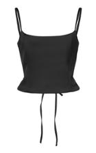 Gauge81 Leyva Satin Lace-up Cropped Top