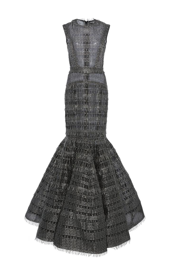 J. Mendel Fringe Lace Gown