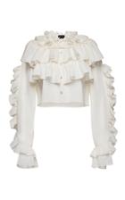 Magda Butrym Girona Georgette Ruffle Top