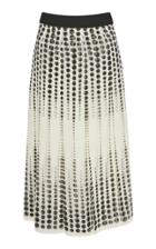 Giambattista Valli Polka-dot Silk-chiffon Midi Skirt