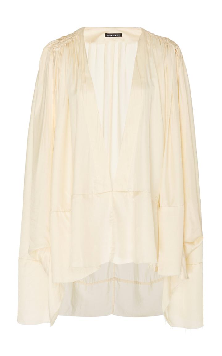 Ann Demeulemeester Deep V-neck Cape Peplum Top