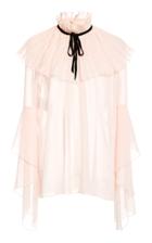 Moda Operandi Philosophy Di Lorenzo Serafini Ruffled Fil Coup Tie-neck Top