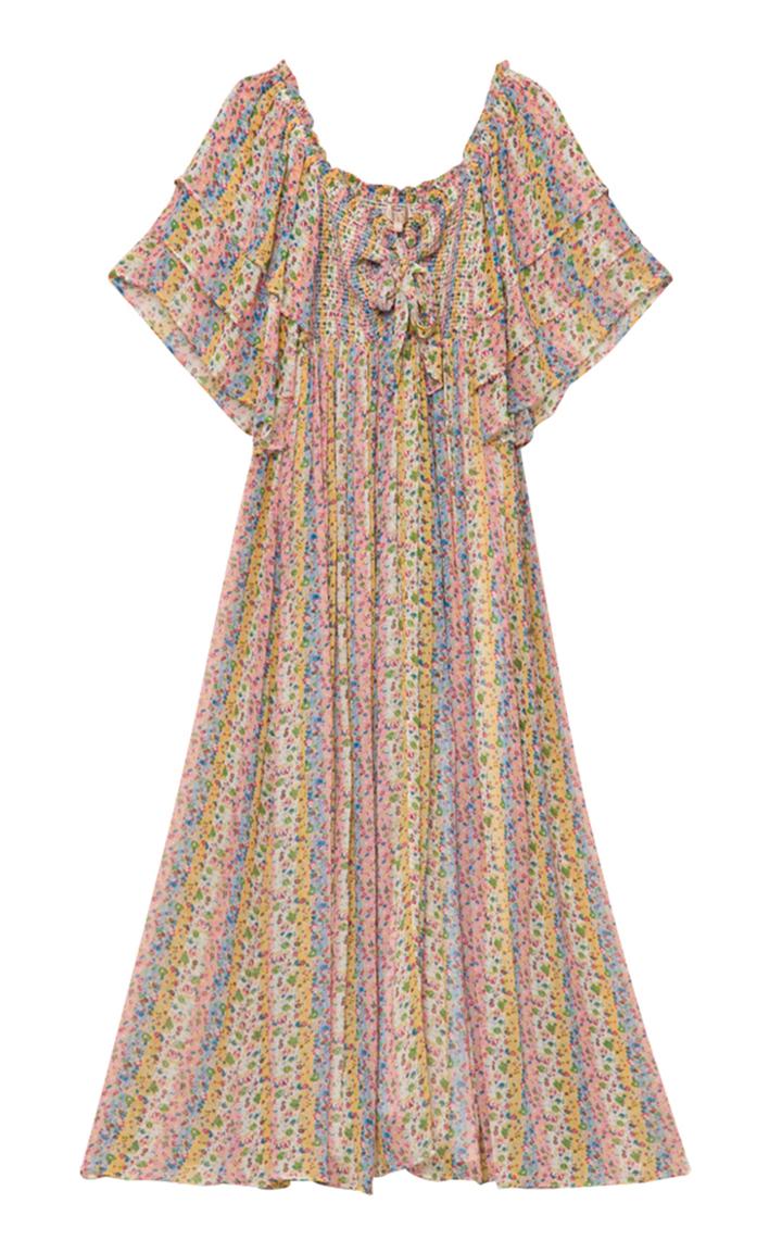 Moda Operandi Bytimo Printed Georgette Midi Dress
