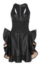 David Koma Ruffled Leather Dress