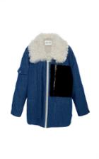 Sandy Liang Citroen Fur Collar Coat