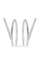 Moda Operandi Katkim 18k White Gold Wishbone Pav Earrings