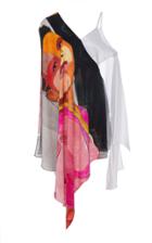 Pyer Moss Asymmetrical Silk Blouse