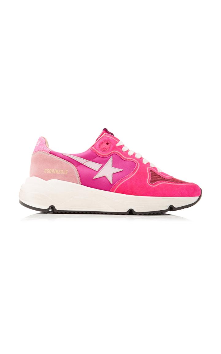 Golden Goose Running Sole Leather And Suede Sneakers