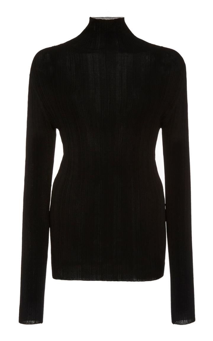 Toteme Narano Ribbed Jersey Turtleneck Top