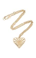 Marlo Laz Pour Toujours Heart Coin Necklace