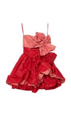 Moda Operandi Carolina Herrera Bow-detailed Two-tone Faille Mini Dress