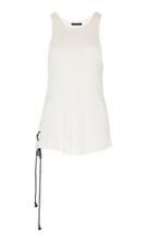 Ann Demeulemeester Lace-up Modal And Cashmere-blend Top