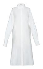 Boontheshop Collection Longline Collared Cotton Blouse