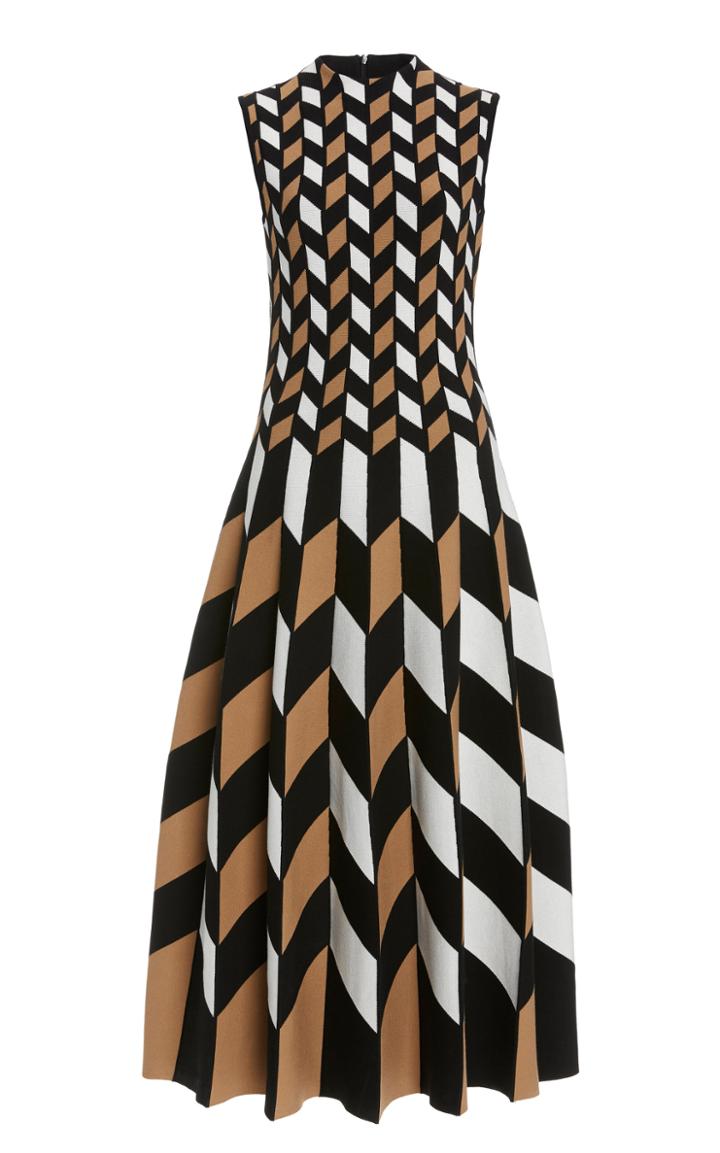 Moda Operandi Oscar De La Renta Sleeveless Knit Midi Dress