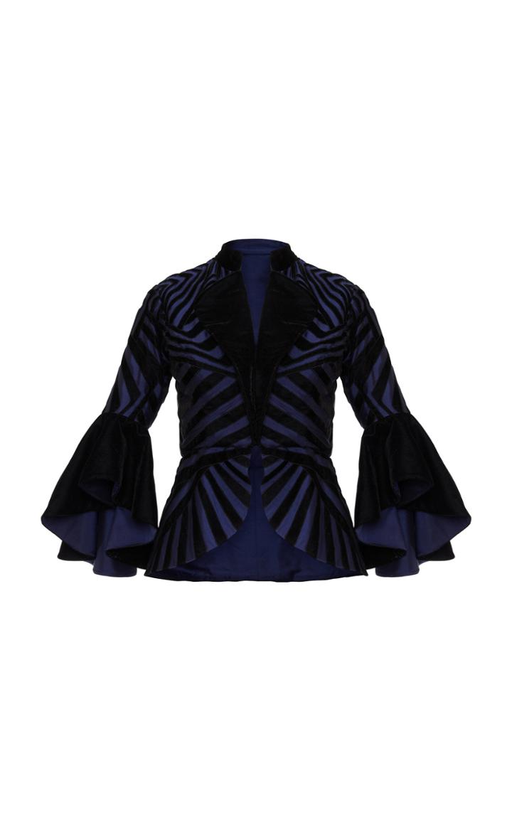 Khosla Jani Ruffle Sleeve Peplum Jacket