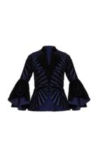 Khosla Jani Ruffle Sleeve Peplum Jacket