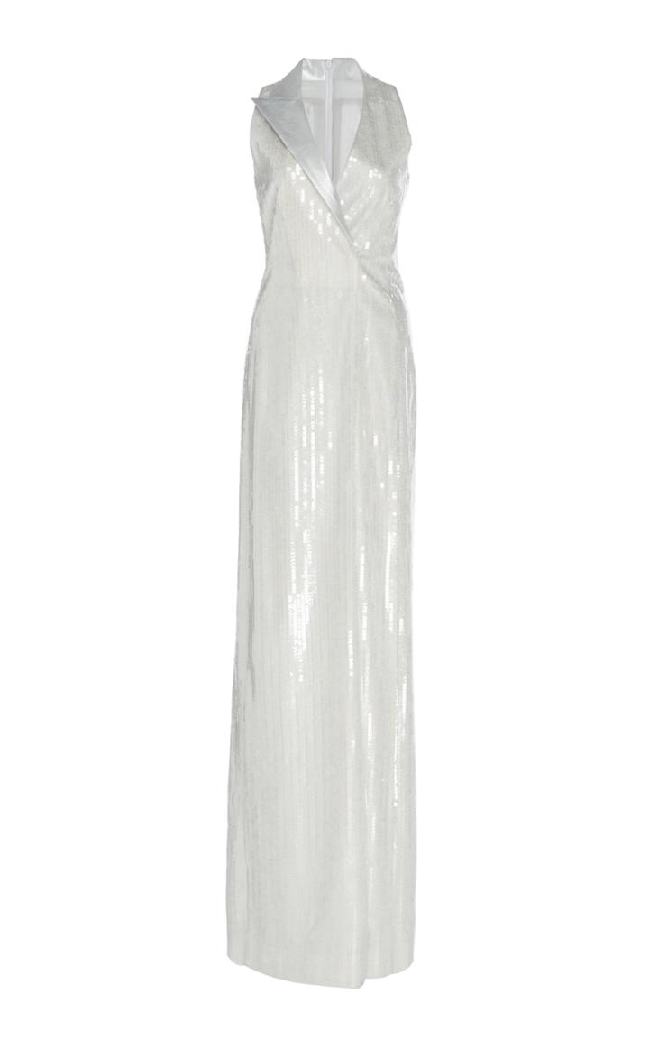 Moda Operandi Akris Sequin-embellished Collared Maxi Dress Size: 2