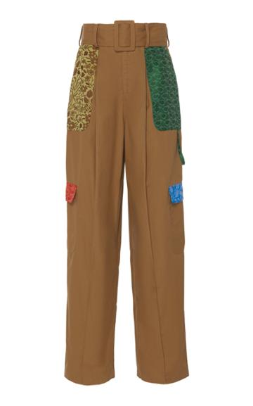 Rosie Assoulin Patchwork Twill High-rise Cargo Pants