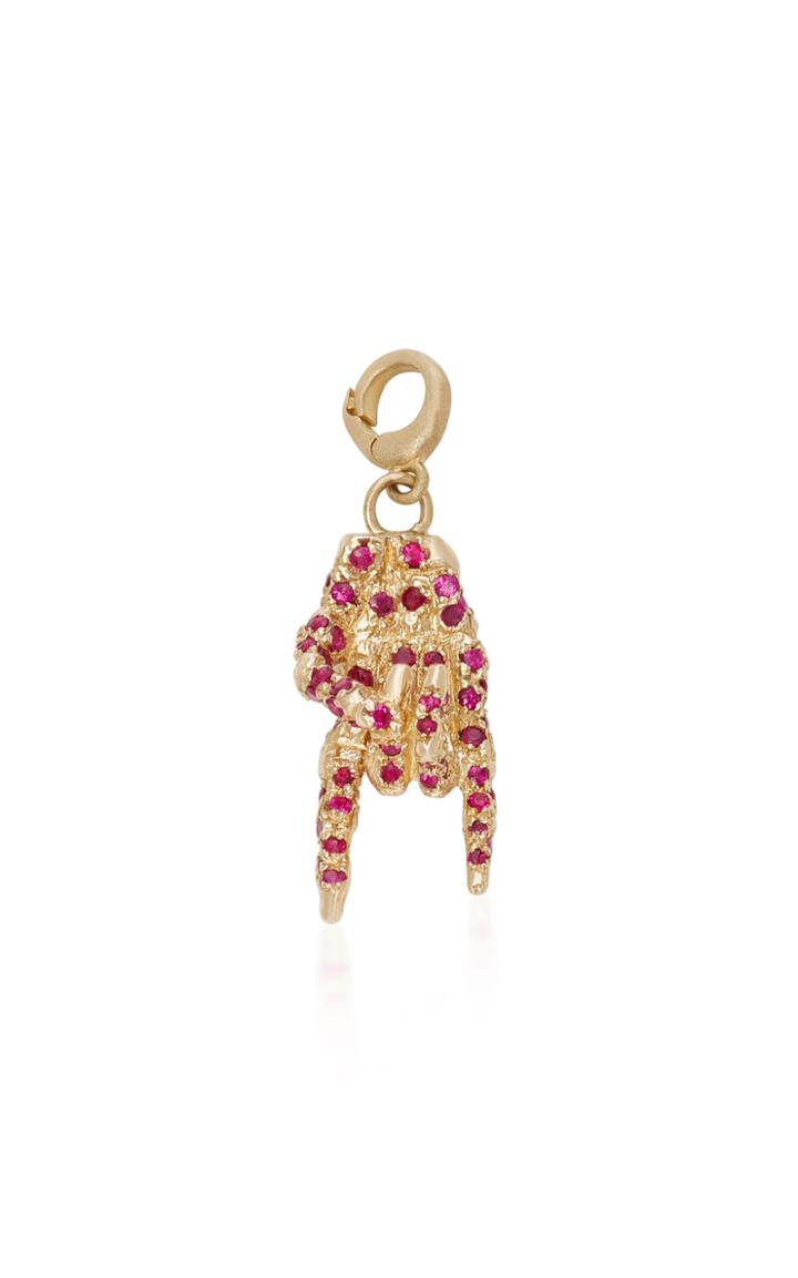 Luis Morais To The Bone Short Karana Madura Charm With Gemfields Rubies