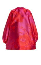 Moda Operandi Carolina Herrera Wide Sleeve Swing Jacquard Mini Dress