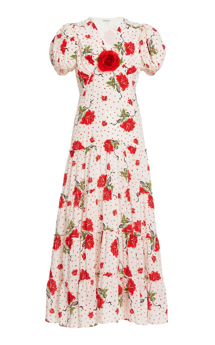 Moda Operandi Rodarte Rose Printed Silk Dress