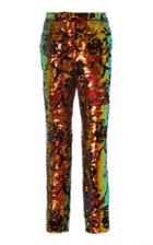Libertine Red Orange Sequin And Velvet Pants