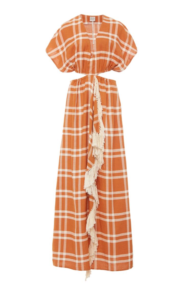 Moda Operandi Escvdo Cumbia Fringe Maxi Dress Size: Xs