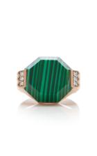 Melis Goral 14k Gold, Malachite And Diamond Ring