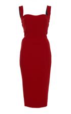 Victoria Beckham Wool Crepe Sheath Dress