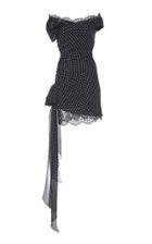 Dundas Lace-trimmed Polka-dot Silk Mini Dress