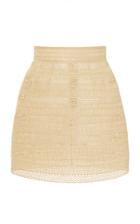 Moda Operandi Dolce & Gabbana Pointelle-trimmed Raffia Skirt Size: 38