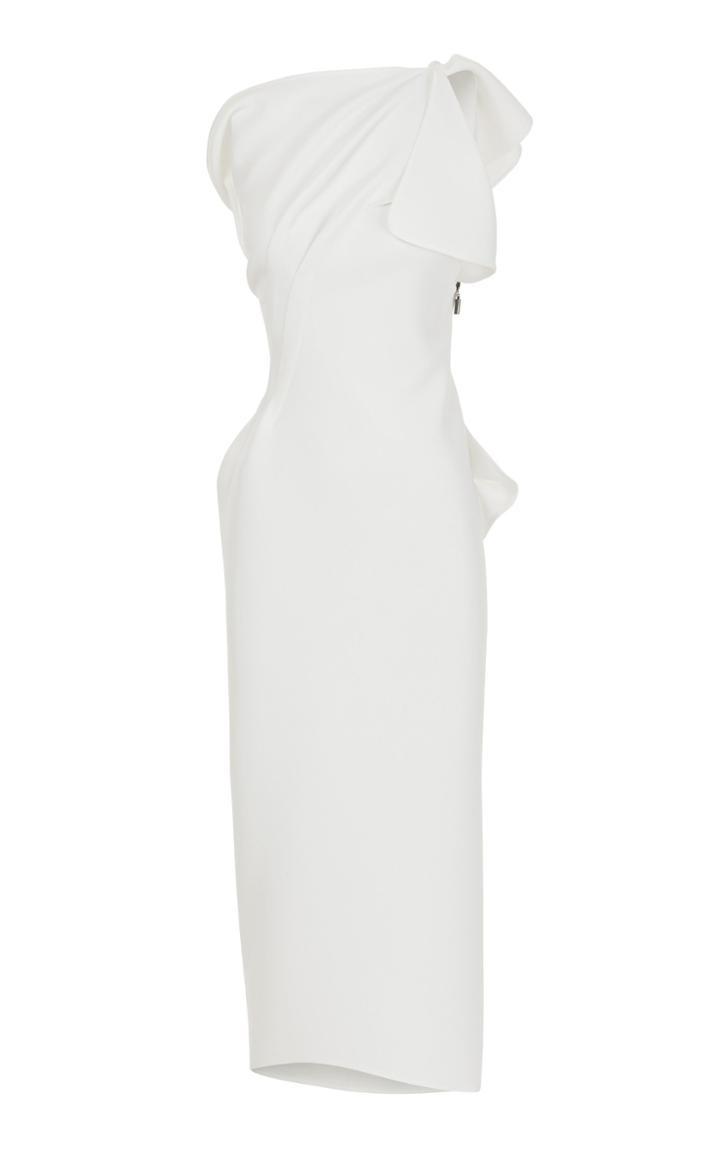 Maticevski Atomished Gathered Cady Midi Dress