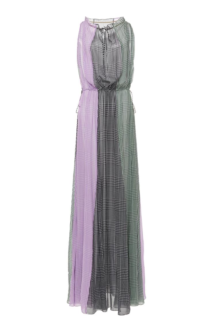 Lela Rose Halter Neck Ruched Gown