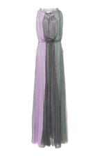 Lela Rose Halter Neck Ruched Gown