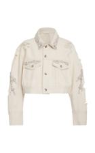 Jonathan Simkhai Diamond Embellished Denim Jacket