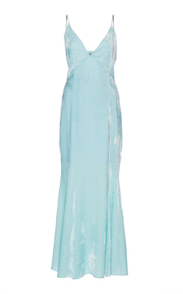 Olivier Theyskens Flared Velvet Midi Dress