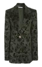 Moda Operandi Marina Moscone Smoking Embossed Velvet Cotton-blend Blazer