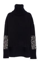 Sally Lapointe Leopard Elbow Patch Pullover