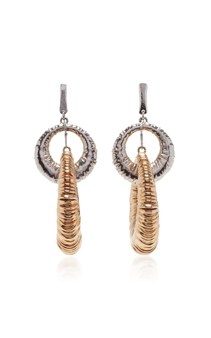 Givenchy Rhodium-plated Silver And Gold-tone Earrings