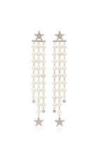 Sylva & Cie 18k White Gold Pearl And Diamond Earrings