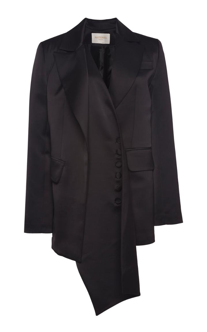 Moda Operandi Matriel Satin Blazer W/ Draping Size: S