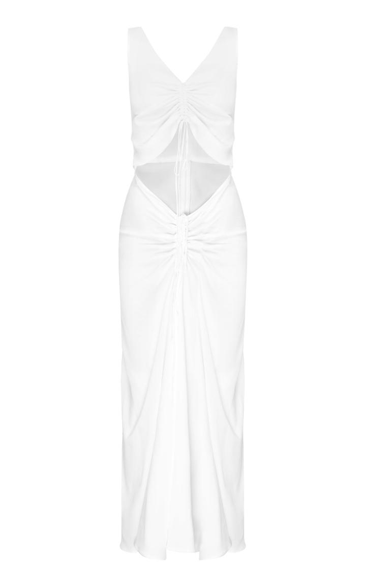 Moda Operandi Christopher Esber Ruched Cutout Crepe De Chine Tank Dress